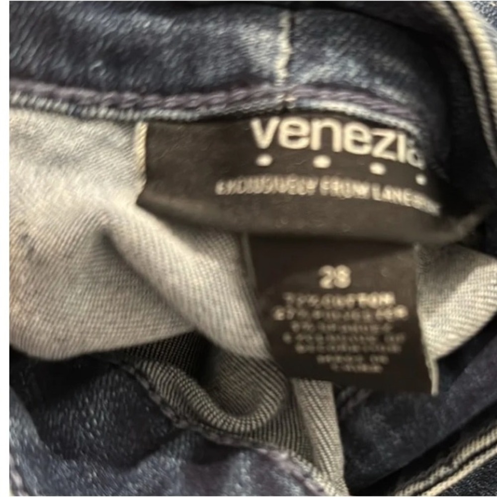 Venezia Lane Bryant Star Patch Denim Shorts Blue Medium Wash Plus Size 28 - Picture 4 of 4